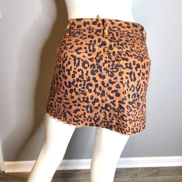 FREE PEOPLE Animal Print Mini Skirt size 25 - Picture 11 of 12